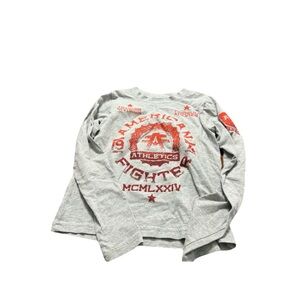 American Fighter Boys Grey/Orange Long Sleeve Shirt! Size 4T